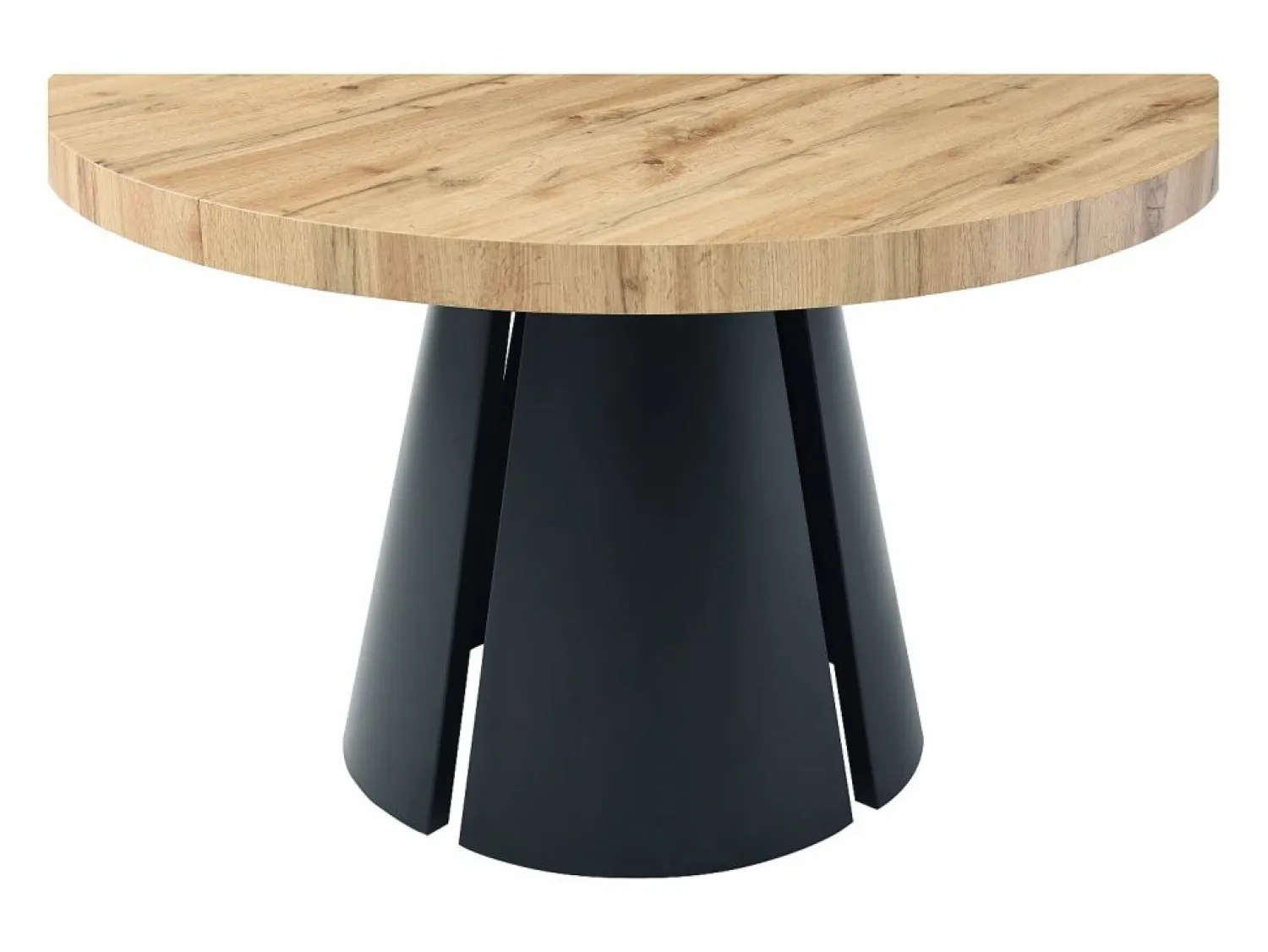 Outlet Vente-unique Mesa de comedor extensible 4 a 12 personas de MDF y metal negro - Natural claro - JARELIA Color natural claro