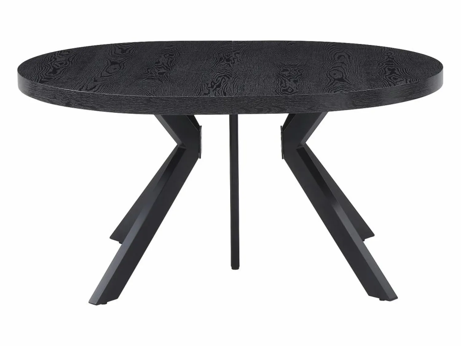 Outlet Vente-unique Mesa de comedor extensible para 6 a 12 comensales de MDF y acero - - KOMONI Negro
