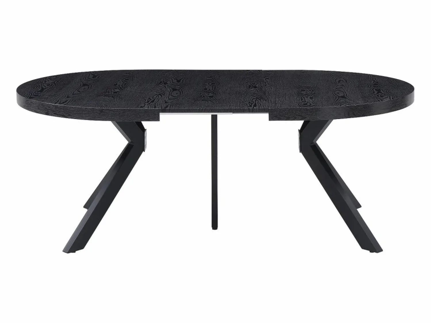 Outlet Vente-unique Mesa de comedor extensible para 6 a 12 comensales de MDF y acero - - KOMONI Negro