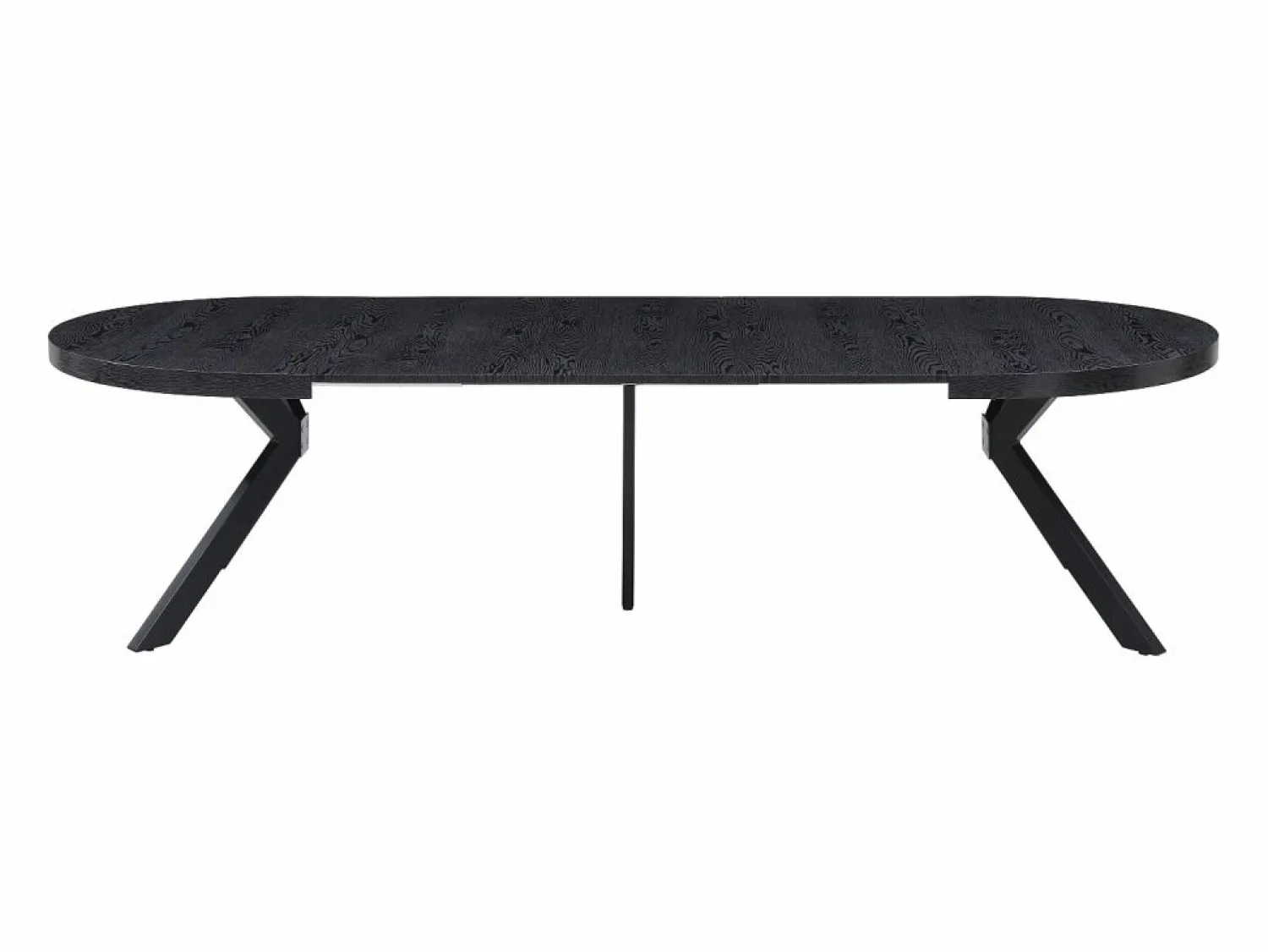 Outlet Vente-unique Mesa de comedor extensible para 6 a 12 comensales de MDF y acero - - KOMONI Negro