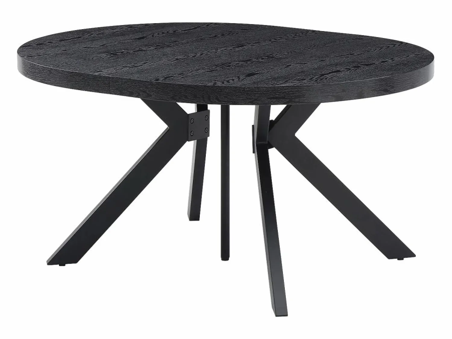 Outlet Vente-unique Mesa de comedor extensible para 6 a 12 comensales de MDF y acero - - KOMONI Negro