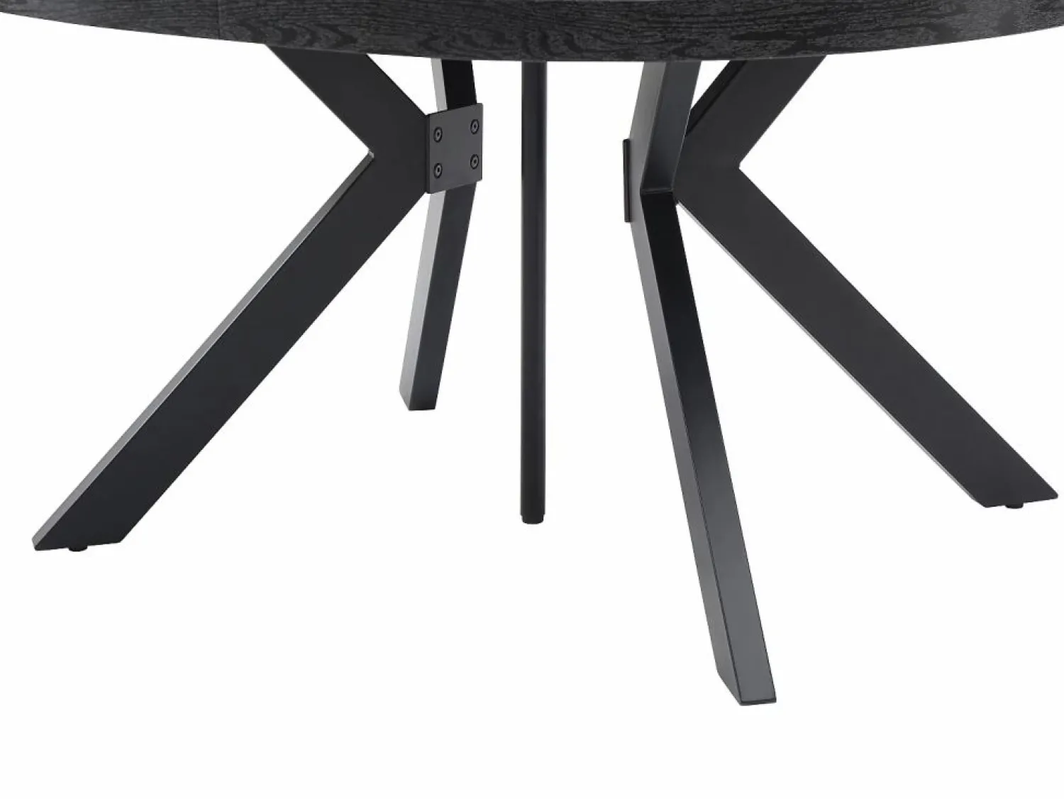 Outlet Vente-unique Mesa de comedor extensible para 6 a 12 comensales de MDF y acero - - KOMONI Negro