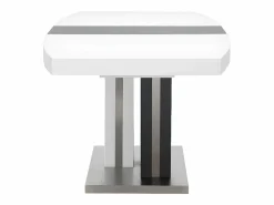 Best Vente-unique Mesa de comedor extensible NOAMI II - MDF gris y blanco Gris antracita / Blanco