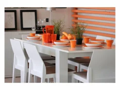 Hot Loungitude Mesa de comedor extensible Practico Blanco