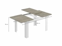 Hot Loungitude Mesa de comedor extensible Practico Blanco