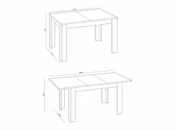 Hot Loungitude Mesa de comedor extensible Practico Blanco