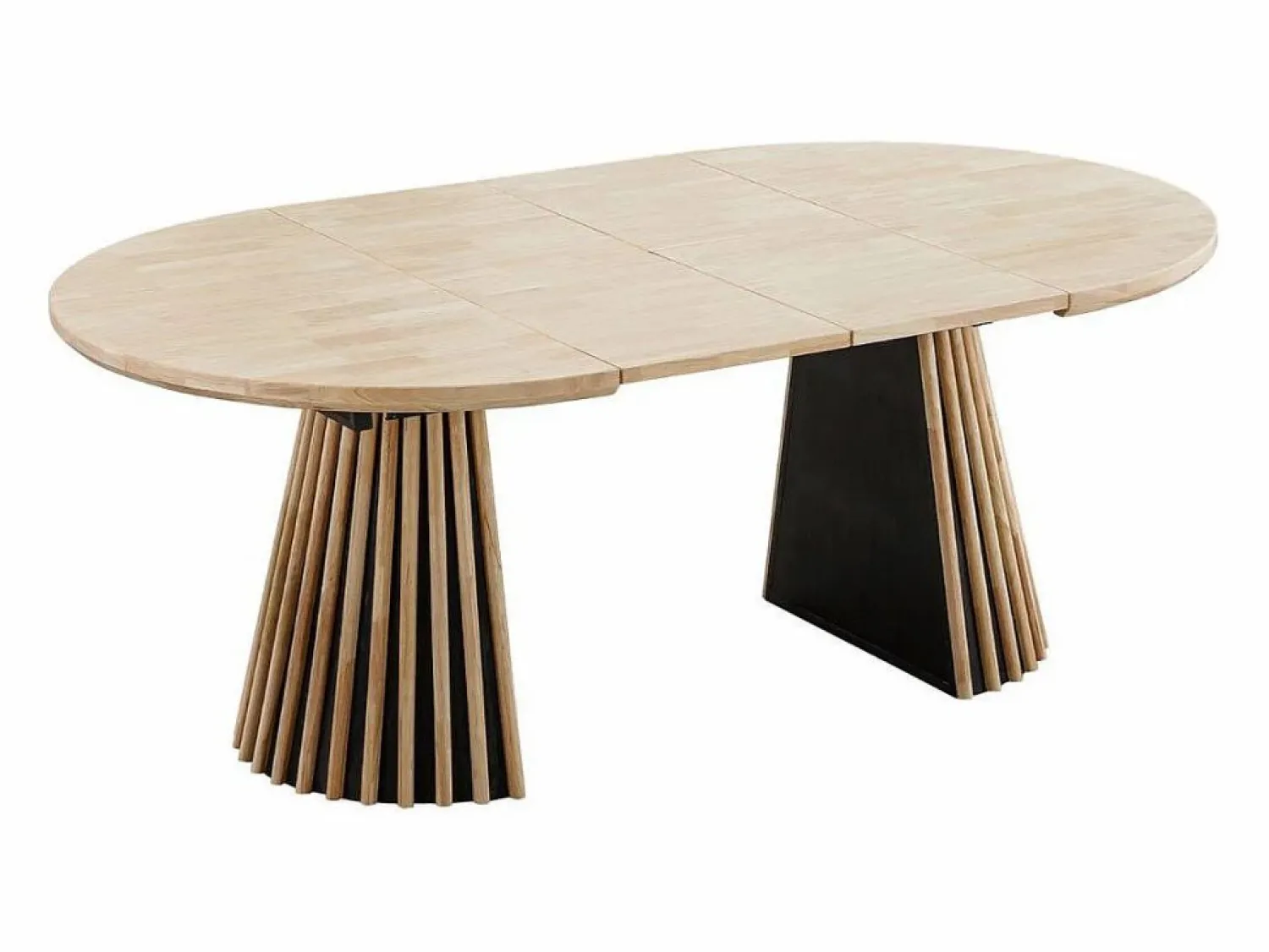 ADEC Mesa de comedor Grove redonda extensible nordish 76x120-160-200x120 cm