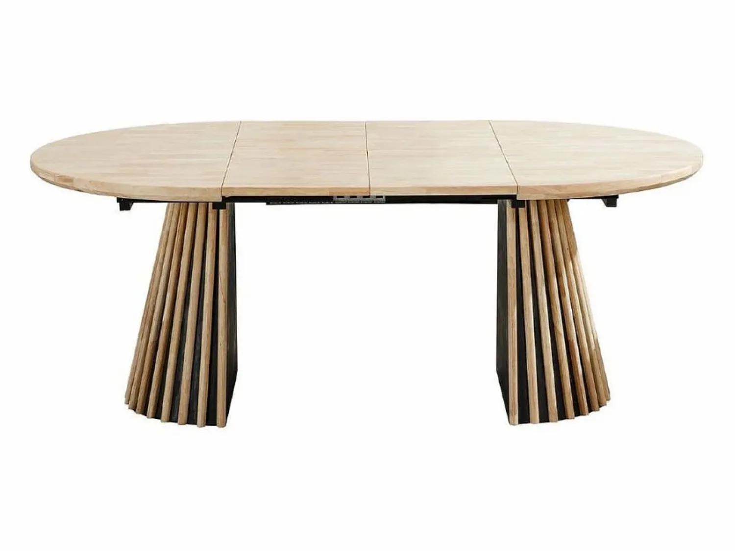 ADEC Mesa de comedor Grove redonda extensible nordish 76x120-160-200x120 cm