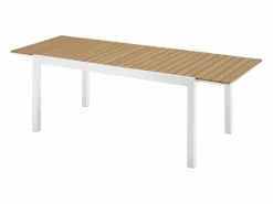 Online Mesa de comedor jardín extensible aluminio poliwood L.170/230 cm - Natural claro - MACILA Comedores De Jardín