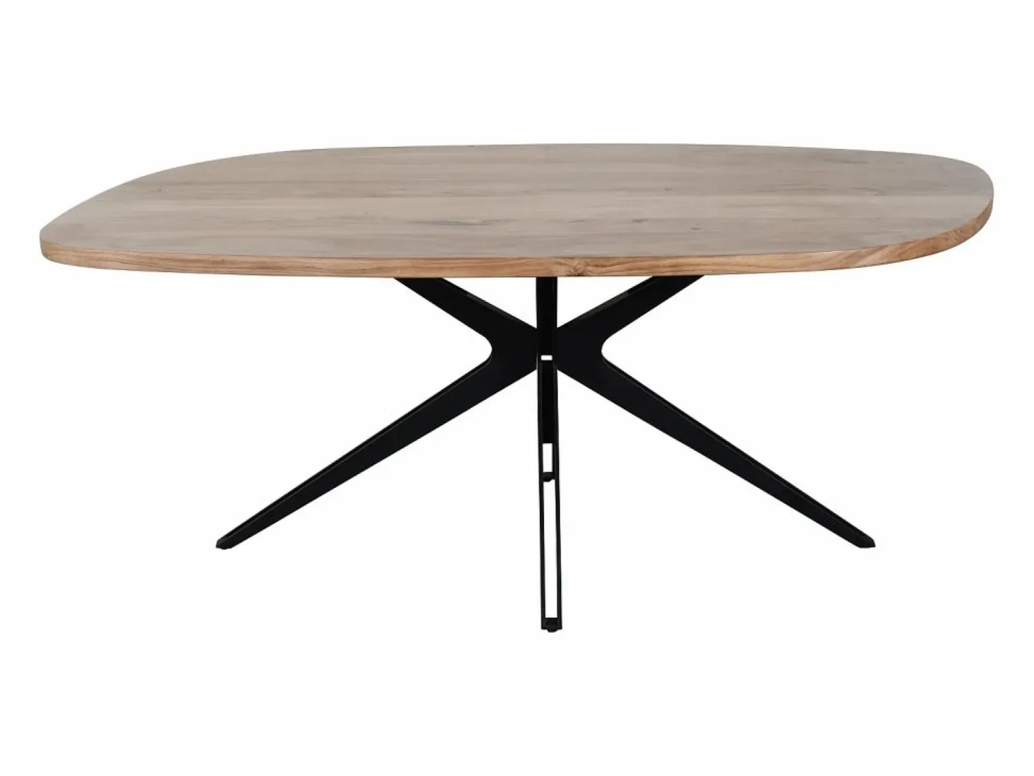 Discount Vente-unique Mesa de comedor LIVIANI 1851027 Negro / Color natural claro