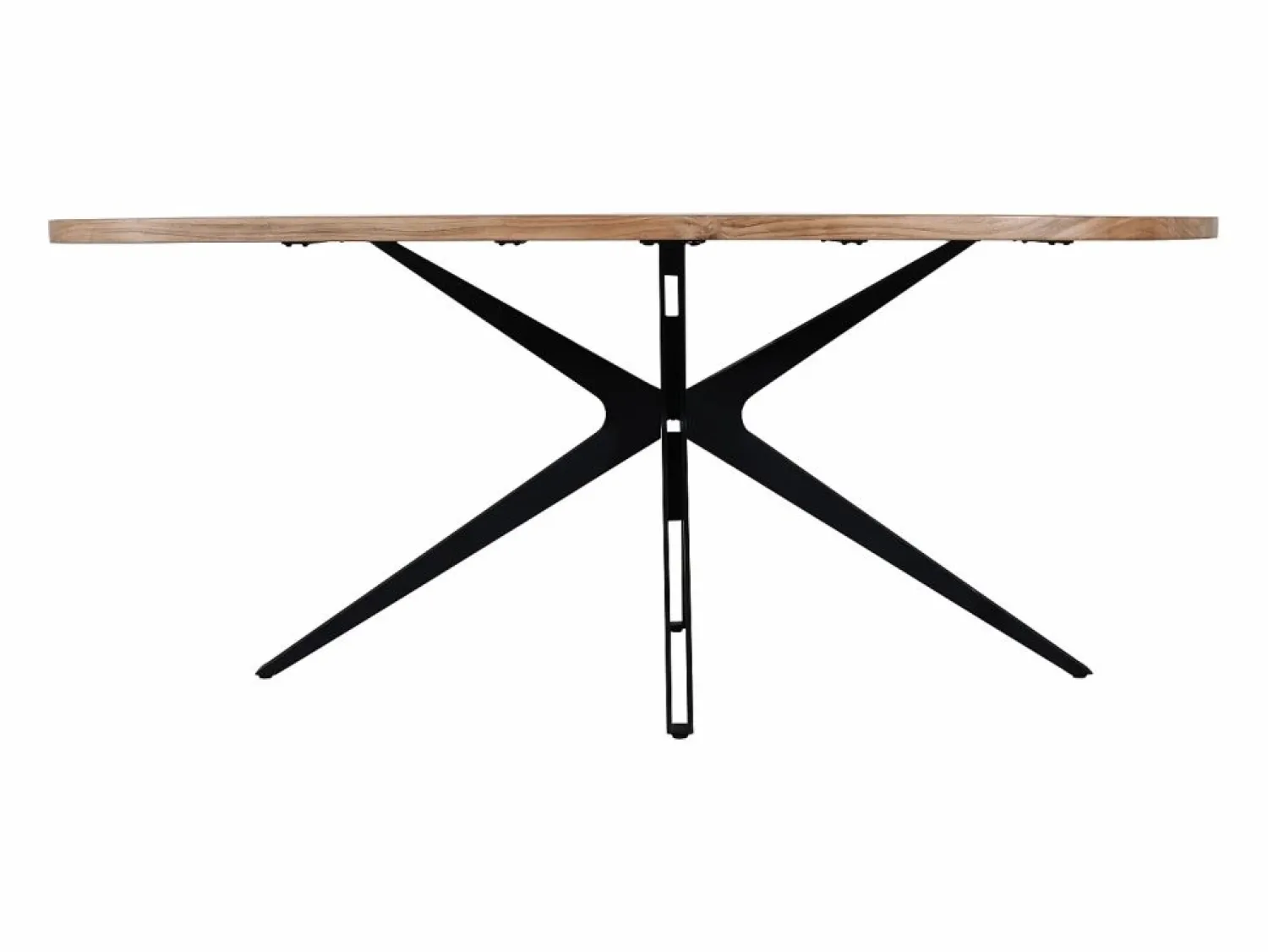Discount Vente-unique Mesa de comedor LIVIANI 1851027 Negro / Color natural claro
