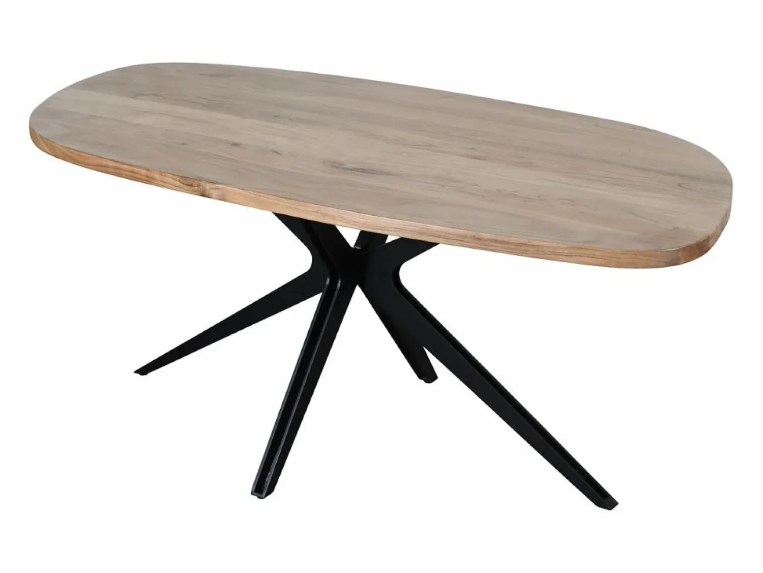 Discount Vente-unique Mesa de comedor LIVIANI 1851027 Negro / Color natural claro