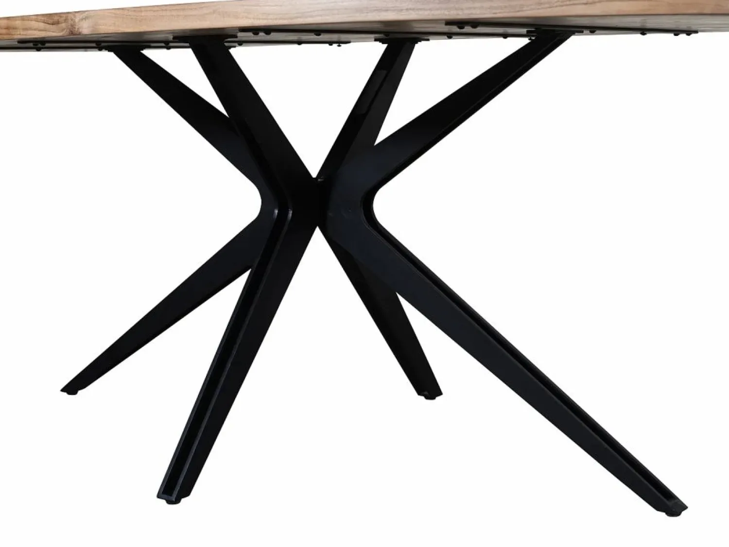 Discount Vente-unique Mesa de comedor LIVIANI 1851027 Negro / Color natural claro