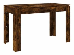 Mesa de comedor madera contrachapada roble ahumado 120x60x76 cm Mesa De Comedor