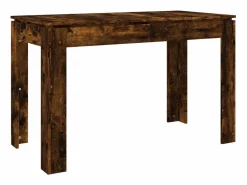 Mesa de comedor madera contrachapada roble ahumado 120x60x76 cm Mesa De Comedor