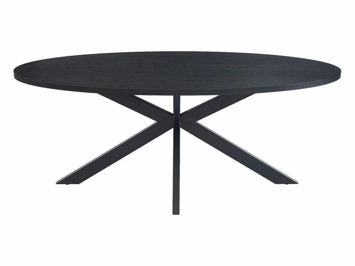 Mesa de comedor para 8 personas, chapa de roble y metal - - LINIOMA Mesa De Comedor