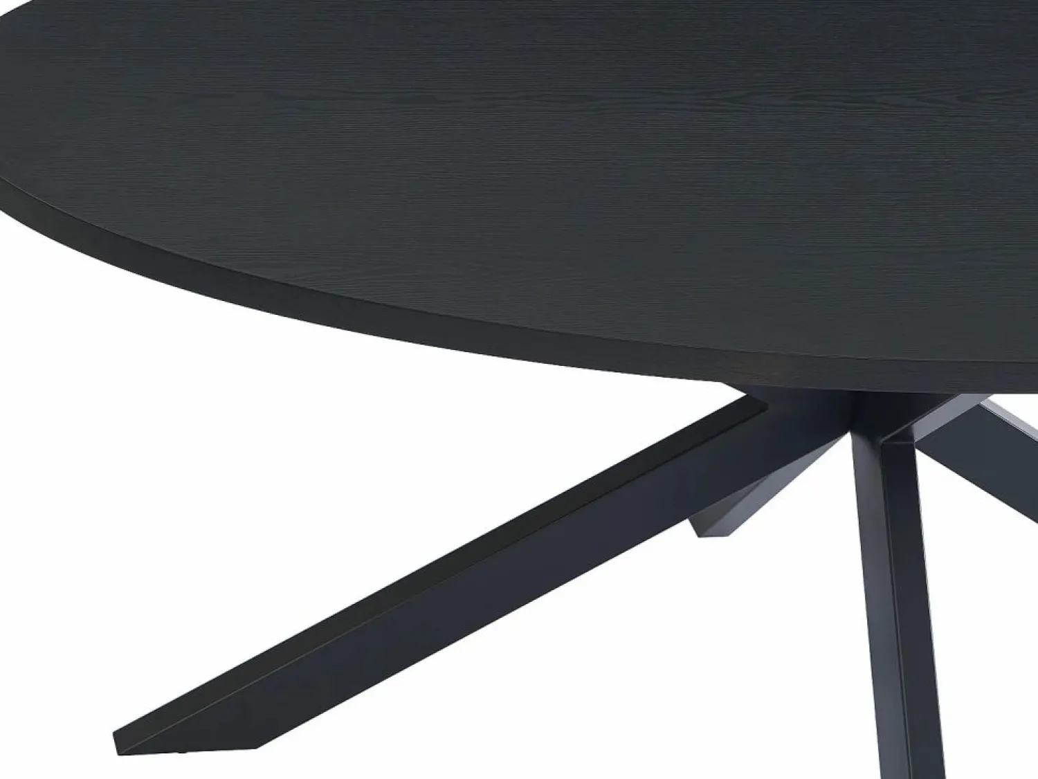 Mesa de comedor para 8 personas, chapa de roble y metal - - LINIOMA Mesa De Comedor