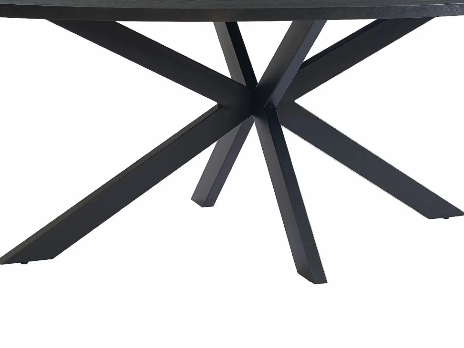 Mesa de comedor para 8 personas, chapa de roble y metal - - LINIOMA Mesa De Comedor