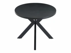 Mesa de comedor para 8 personas, chapa de roble y metal - - LINIOMA Mesa De Comedor