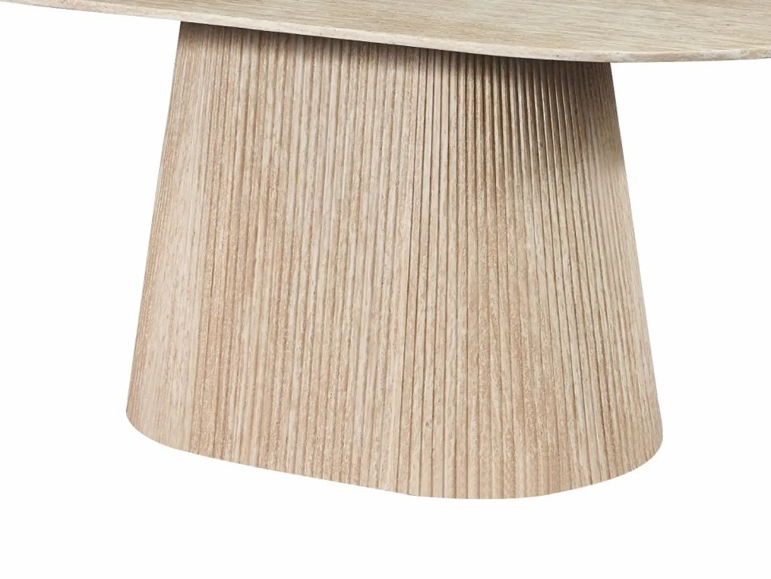 Outlet Mesa de comedor para 8 personas de mármol artificial - Efecto travertino - TIFULI Mesa De Comedor
