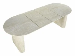 New ADEC Mesa de comedor Pietra diseño extensible 75x150-190-230x90 cm Blanco