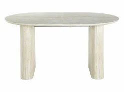New ADEC Mesa de comedor Pietra diseño extensible 75x150-190-230x90 cm Blanco