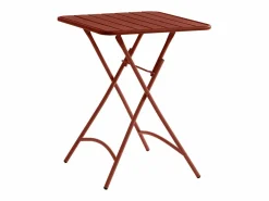 New Mesa de comedor plegable de jardín de metal mesa de 60 cm 2 sillas plegables - MIRMANDE Comedores De Jardín