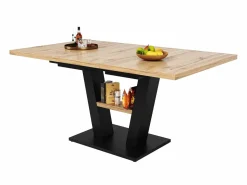 Mesa de comedor rectangular - Mesa de comedor con espacio de almacenamiento y tablero de madera - retráctil - para cocina y sala de estar