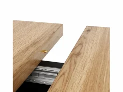 Mesa de comedor rectangular - Mesa de comedor con espacio de almacenamiento y tablero de madera - retráctil - para cocina y sala de estar