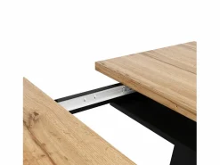 Mesa de comedor rectangular - Mesa de comedor con espacio de almacenamiento y tablero de madera - retráctil - para cocina y sala de estar