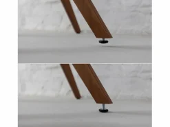 Sale Mesa de comedor redonda extensible 90cm Jubi Roble Marru00f3n chocolate