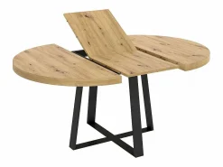 Befara Mesa De Comedor Redonda Extensible Diseño Industrial Edison