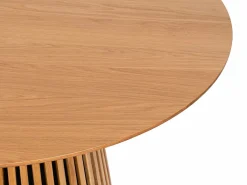 Vente-unique Mesa de comedor redonda para 4 personas de roble - Natural - CARMIZA