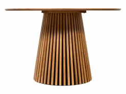 Vente-unique Mesa de comedor redonda para 4 personas de roble - Natural - CARMIZA