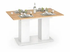 Hot Vicco Mesa de comedor roble blanco/dorado 180x90x76 dix Color natural oscuro