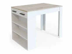 Vicco Mesa de comedor sonoma/blanco 67x100x77.5 repose