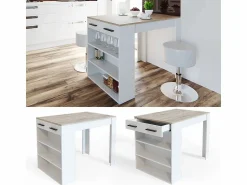 Vicco Mesa de comedor sonoma/blanco 67x100x77.5 repose