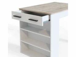 Vicco Mesa de comedor sonoma/blanco 67x100x77.5 repose