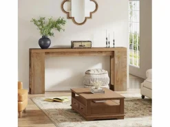Sale Mesa de Consola 160 x 29,5 x 85 cm, Mesa auxiliar, Mesa de Pasillo, Mesa Baja para pequeños espacios Consola