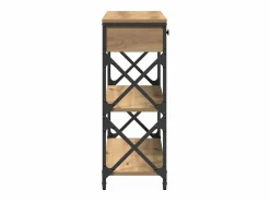 Clicnbuy Mesa de Consola con cajón Roble artisan 75 x 28 x 75 cm Marru00f3n