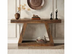Clearance Mesa de consola de 140 x 30 x 80 cm, Mesa auxiliar, Mesa de pasillo, Mesa de consola con espacio de almacenamiento en la entrada Consola