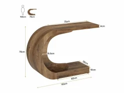 Tribesigns Mesa de consola, Mesa de comedor vintage, 110 x 35 x 75 cm, Mueble de consola para la entrada Marru00f3n