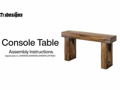 Clearance Tribesigns Mesa de consola rectangular de 160 cm de largo, mesa baja detrás del sofá, mesa de estilo rústico para la entrada, el pasillo, el salón (marrón rústico) Marru00f3n