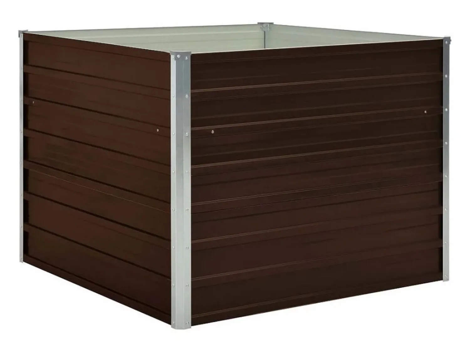 Best Clicnbuy Mesa de cultivo de acero galvanizado marrón 100x100x77 cm Marru00f3n