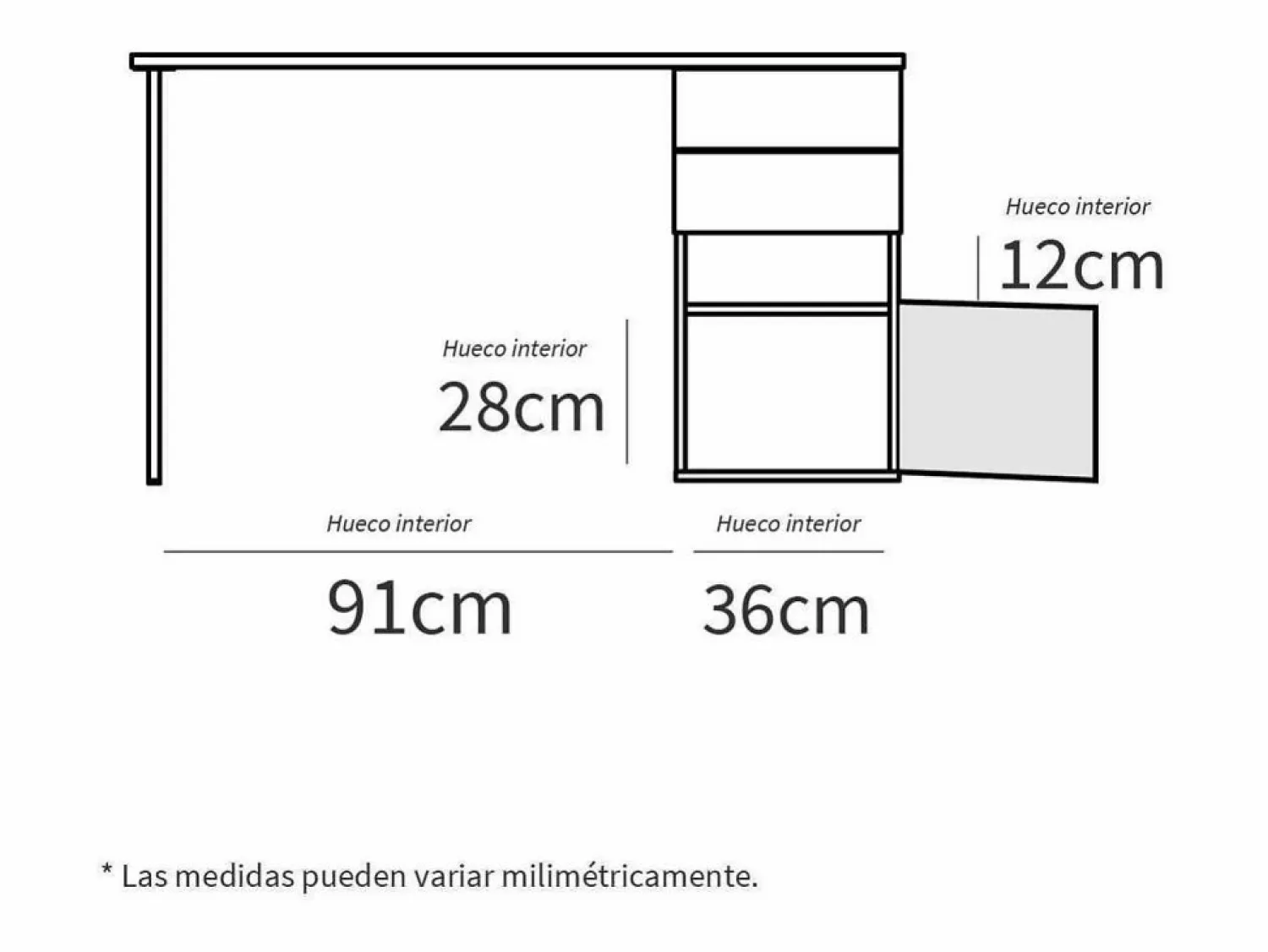 Hot Mesa de despacho Kiroba acabado roble gold/blanco, 76cm(alto) 137.5cm(ancho) 67cm(fondo) Marru00f3n