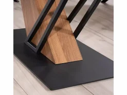 Clearance MSO Mesa de diseño extensible Viro 180-240cm efecto metal y mármol Negro