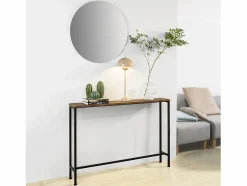 Sobuy Mesa de Entrada Recibidor Mesa de Consola MDF y Hierro 120 x 80 x 20 cm FSB19-XL-N ES