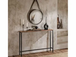 Sobuy Mesa de Entrada Recibidor Mesa de Consola MDF y Hierro 120 x 80 x 20 cm FSB19-XL-N ES