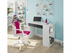 duehome Mesa de escritorio Adam Blanco Artik (Blanco Mate) - Antracita