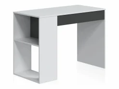duehome Mesa de escritorio Adam Blanco Artik (Blanco Mate) - Antracita